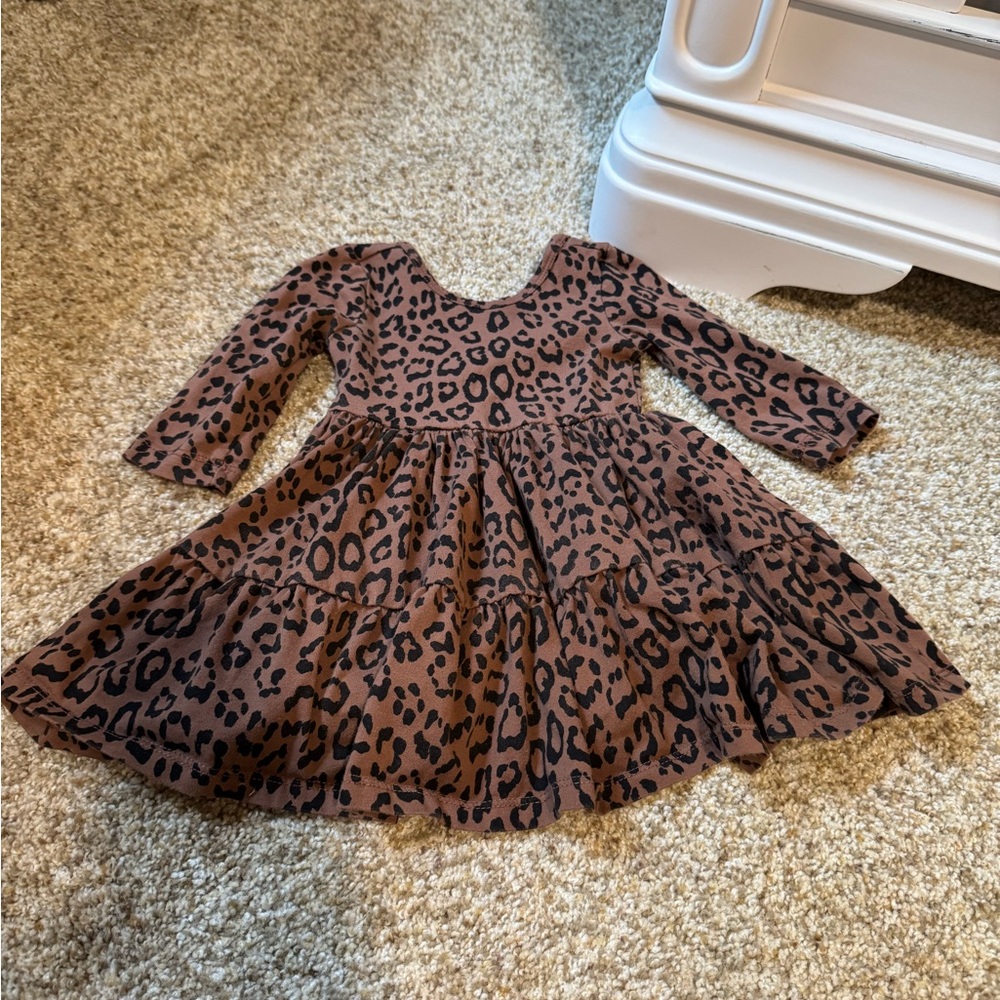 Janie & Jack Skater Leopard Print Kids Dress